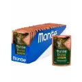 Паучи Monge Cat BWild Grain Free из лосося с креветками и овощами для стерилизованных кошек 28 шт.