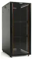 Шкаф напольный 19-дюймовый, 47U, 2277x800х800 мм (ВхШхГ), передняя стеклянная дверь со стальными перфорированными боковинами, задняя дверь сплошная