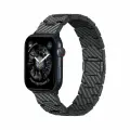 Браслет PITAKA Carbon Fiber Link серия Retro для Apple Watch 42/44/45/49mm, чёрно/серый
