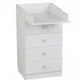 Комод детский с пеленальным столиком Фея 1550, 4 ящика, 504х467х922, белый