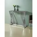 Консольный столик ROME, туалетный столик 990х875х280мм (хром/стекло серое графит)