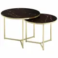 Стол журнальный Рим 17 (03) Темный камень/Золото