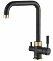 Смеситель для кухни с подключением к фильтру ZORG Steel Hammer (SH 715 BLACK BR) черный/бронза
