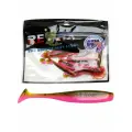 Силиконовая приманка для рыбалки RELAX - Риппер BASS 2,5, длина - 6,2cm, вес - 2,1g, цвет L541(Watermelon-red, Black Glitter, Bubblegum) (15 штук)