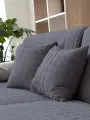 Подушки декоративные 40х40 - 2 шт, IRISHOME, графитовые, гипоаллергенные, для сна и отдыха
