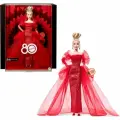 Кукла Mattel Barbie Signature 80th Anniversary - Коллекционная кукла блондинка в блестящем красном платье - Барби JBJ17