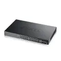 Zyxel XGS2220-30-EU0101F Коммутатор XGS2220-30 L3 Access switch, rack 19, 24xRJ-45: 1G, 2xRJ-45: 1/2.5/5/10G, 4xSFP+, standalone/cloud management