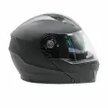 Шлем модуляр SHOCK M2 MATT BLACK, без козырька, со встроенными очками, черный матовый, L