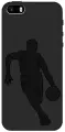 Силиконовый чехол на Apple iPhone SE / 5s / 5 / Эпл Айфон 5 / 5с / СЕ с рисунком Basketball Soft Touch черный
