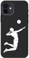 Силиконовый чехол на Apple iPhone 12 / 12 Pro / Эпл Айфон 12 / 12 Про с рисунком Volleyball W Soft Touch черный