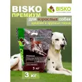 Сухой корм для собак Биско Bisko Премиум с говядиной, для крупных и средних пород, 3 кг