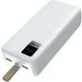 Perfeo Аксессуар Powerbank WATERFALL 30000 mAh LED дисплей PD + QC 3.0 Type - C 2 USB Выход: 5A, max 22.5W White PF D0176