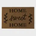 Коврик придверный Доляна Sweet Home, без окантовки, влаговпитывающий, 40×60 см, коричневый