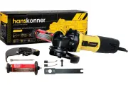 Болгарка Hanskonner HAG1012, 800 Вт, посадочный диаметр 22,2 мм, защитный кожух, 125 мм