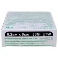 Игла для мезотерапии SFM ETW, 8 мм x 0.2 мм, размер: 33G, 50 шт.