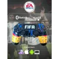 Беспроводной геймпад для игровой приставки ПС4, смартфона и ПК, Fifa Чёрно-жёлтая