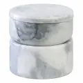 Шкатулка для украшений Marm, Ø10,5х11,8 см, белый мрамор