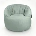 Современное бескаркасное кресло для отдыха дома aLounge - Butterfly Sofa - Pepper Mint (рогожка, мятный) - мягкая мебель в гостиную, спальню, детскую, офис, на балкон, дачу