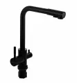 Смеситель для кухни MAGNUS с выходом под фильтр Чёрный (91125)