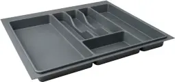 Лоток для столовых приборов 6 отсеков Konsensa 52.5x4.5x48.5 см полипропилен цвет серый