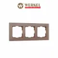 Рамка из стекла на 3 поста Werkel Favorit W0031142, цвет латте