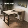 Стол письменный для школьника Cremona Дуб Бардолино. Письменный стол с ящиками, с полками, стол компьютерный угловой.