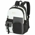 Рюкзак HEIKKI BLOCKS (хейки) универсальный, 2 отделения, черный/серый/белый, 44х32х17 см, 272563
