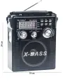 Радиоприемник WAXIBA (USB/SD/micro SD/FM/фонарь) черный