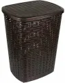 Корзина для белья, 50 л, пластик, коричневая, Roso, 36920/36928