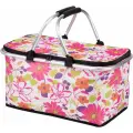 Термосумка складная с алюминиевым каркасом Ecos CB-7046-1, 48 x 27 x 24 см, цвет: розовые цветы
