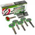Цилиндровый механизм SECUREMME EVO К22 TOP MODULARE ключ/ключ 102 мм. (46+56) никель