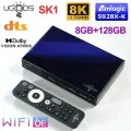 Ugoos Медиаплеер 2024 новейшая ТВ-приставка UGOOS SK1 Amlogic S928X-K, Android 11, WiFi6/BT5.2, поддержка 1000M AV1 H.265 8K 60 кадров в секунду VP9 HDR медиаплеер