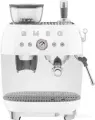 Кофемашина Smeg EGF03WHEU, со встроенной кофемолкой, цвет белый