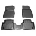 Коврики резиновые в салон черные (борт 4 см) для Ford Fiesta (2008-2015)/Форд Фиеста