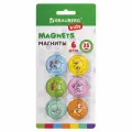 Магниты стеклянные 35 мм, набор 6 шт, 3D-Коты, BRAUBERG KIDS, круглые, блистер, 272516