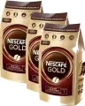 Кофе Nescafe Gold 900g, сублимированный, с молотым, арабика, 3уп