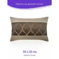 Наволочка - чехол для декоративной подушки на молнии Ninok Ш 55 х В 35 см, коричневый, бежевый