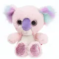 Мягкая игрушка коала Fancy, розовый с фиолетовым, блестящие лапки, малая