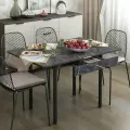 77х58 (116) см Раскладной кухонный стол с ящиком, для кухни, столовой, дачи и дома, с металлическими ножками