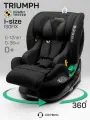 Автокресло детское Amarobaby Triumph, i-size, 40-150см, с вкладышем, черное