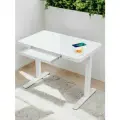 Стол компьютерный с подъемным механизмом регулируемый по высоте LEVELDESK WW1S, зарядка QI, USB, TYPE-C, ящик, 100х60 см