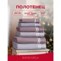 Набор махровых полотенец Василиса Селена 30х60, 50х80, 70х130, 6шт, Фиолетовый, Сиреневый