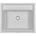 KS-6003, арктик (белый), кухонная мойка GRANULA, кварц