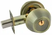 Замок врезной Нора-М D2, с ручкой кноб, цилиндровый, Старая бронза