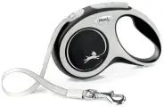 Flexi рулетка NEW LINE Comfort S (до 15 кг) лента 5 м серый/черный