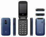 Сотовый телефон F+ Flip 280 Blue (2sim/2.8/240*320/microSD/0.08МП/Bt/1000мАч/раскладушка)