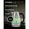 Чайник Hyundai HYK-G9408 1.9л. 2200Вт черный/серебристый (стекло)