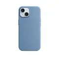 Чехол силиконовый Магсейф для iPhone 15 Plus Winter Blue с анимацией NFC, Silicone case Магсейф для айфон 15 Плюс - Морозный синий