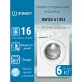 Стиральная машина Indesit BWSB 61051 WWV, стирка 6 кг, отжим 1000 об/мин