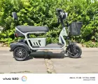 Электрический трицикл Vivo , Оснащен 3 сиденьями, Мощность 500 Вт, Емкость аккумулятора 20 000 мАч, запас хода до 40 км, Новинка 2025 года